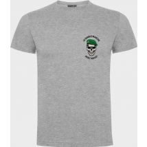 Tee-shirt Gris Chiné Avec Logo Le Diable Marche Avec Nous Côté Coeur - Army Design By Summit Outdoor