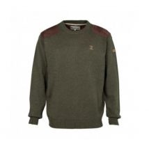 Pull De Chasse Col Rond Kaki Brodé - Percussion - Taille S - Vet Sécurité