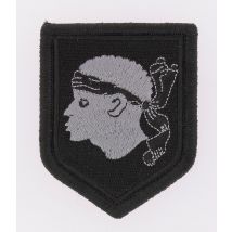 Ecusson Gendarmerie Départementale Basse Visibilité Noir Corse - Vet Sécurité