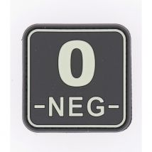 Patch Carré Groupe Sanguin O- Fluorescent - Jtg - Vet Sécurité