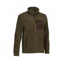 Blouson Polaire Avec Sanglier Brodé Chasse Kaki - Percussion - Taille Xl - Vet Sécurité