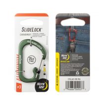 Slidelock Carabiner Aluminum 3 - Olive - Nite Ize - Vet Sécurité