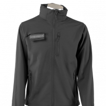 Kurtka softshell space z odwróconymi paskami żandarmerii - czarna - force series xl