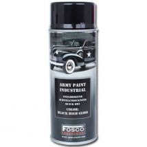 Bombe De Peinture Militaire Noire Brillante 400 Ml - Fosco Industries - Vet Sécurité