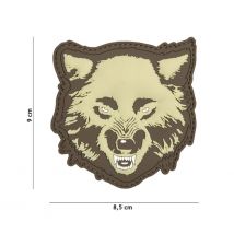 Patch 3d Pvc Loup Coyote - 101 Inc - Vet Sécurité