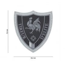 Patch Tireur D'élite En 3d Pvc - Gris - 101 Inc - Vet Sécurité