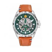 Montre Athos 8 Bracelet Cuir Et Cadran Vert - Patrouille De France - Vet Sécurité