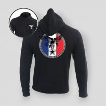 Bluza na suwak troupes de montagne france - czarna - summit outdoor lifestyle xl