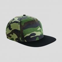 Czapka snapback 5-panelowa - camo jungle/czarny - beechfield