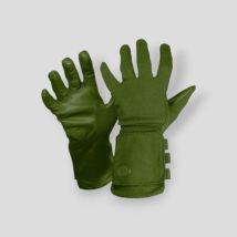 Długie rękawice z okienkiem ze skóry og39 - zieleń oliwkowa - vega holster xl