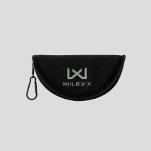 Półsztywne etui na zamek molle z metalowym karabińczykiem na okulary - czarne - wiley x
