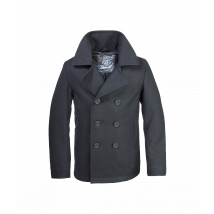 Manteau Caban Marin Laine Pea Coat Noir - Brandit - Taille L - Vet Sécurité