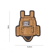 Patch Gilet Tactique Marron En Pvc - 101 Inc - Vet Sécurité