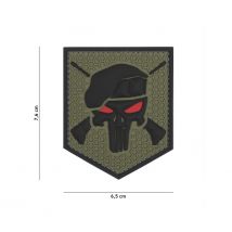 Patch 3d En Pvc Punisher Commando Vert - 101 Inc - Vet Sécurité