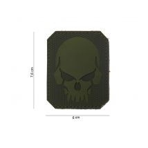 Patch 3d Pvc Pirate Skull Vert - 101 Inc