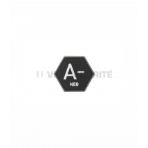 Patch Hexagonal Groupe Sanguin A- - Jtg - Vet Sécurité
