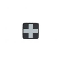 Patch 3d Pvc Croix Grise Sur Fond Noir - 101 Inc - Vet Sécurité