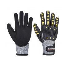 Gants Résistants Aux Coupures Et Aux Chocs Gris Et Noir - Portwest - Taille M-8 - Vet Sécurité