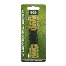 Bransoletka paracord 9"" cm073c - coyote - bcb international