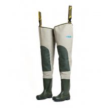 Cuissardes Pvc Beige + Renfort Genoux Vert - Goodyear - Taille 46 - Vet Sécurité