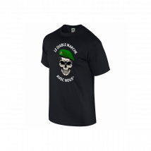 Tee Shirt Noir Le Diable Marche Avec Nous - Army Design - Taille M - Vet Sécurité