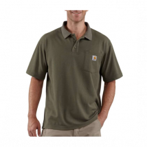 Polo robocze z kieszenią contractor's work zielone - carhartt m
