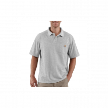 Polo De Travail Avec Poche Contractor's Work - Gris Chiné - Carhartt - Taille Xs - Vet Sécurité
