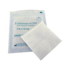 Zestaw 2 sterylnych kompresów z włókniny 7,5x7,5 cm - cirmédical