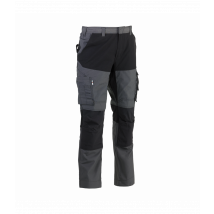 Pantalon De Travail Multipoches Hector Anthracite/noir - Herock - Taille 56 - Vet Sécurité