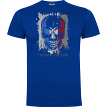 T-shirt niebieski królewski french for ever - army design l