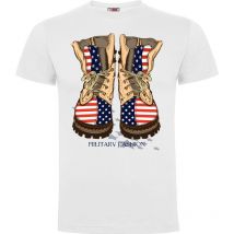 Tee-shirt Blanc Military Fashion - Army Design - Taille M - Vet Sécurité