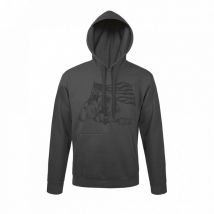 Sweat-shirt Gris Anthracite Death For Nation - Army Design By Summit Outdoor - Taille S - Vet Sécurité