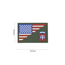 Patch 3d Pvc Demi-drapeau 82nd Airborne - 101 Inc - Vet Sécurité