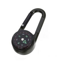 Mousqueton Boussole Avec Thermomètre Noir - Munkees - Vet Sécurité