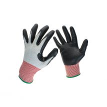 Lot De 10 Gants De Protection Polytouch Noir/gris - Jlf Pro - Taille S-7 - Vet Sécurité