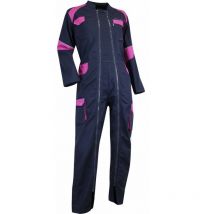 Combinaison De Travail Orge 2 Zips Femme Bleu/rose - Lma - Taille S - Vet Sécurité