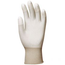 Gants Polyester Blanc, Doigts Enduits Pu Blanc - Coverguard - Taille Xs-6 - Vet Sécurité