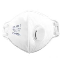 Lot De 20 Masques Ffp3 Pliable, Anti-poussière Et Antibrouillard Blanc - Portwest - Vet Sécurité