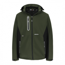 Kurtka softshell wielokieszeniowa taris khaki/czarna - herock 3xl