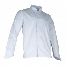 Veste De Cuisine à Manches Longues Courgette Pressions Cachées Blanc - Lma - Taille L - Vet Sécurité