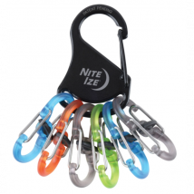 Breloczek keyrack locker z karabinkiem + 6 s-binerów plastikowych - nite ize