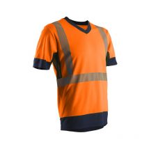Komo T-shirt Mc, Orange Hv/marine, 55%co/45%pes, 150g/m² - Coverguard