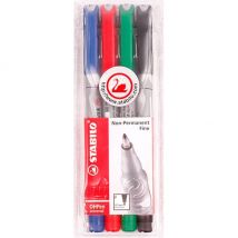 Etui 4 mazaków ścieralnych - stabilo