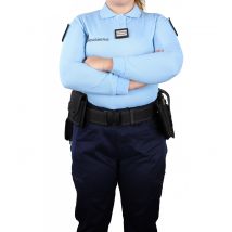 Polo Bleu Manches Longues Gendarmerie Femme - Patrol Equipement - Taille L - Vet Sécurité