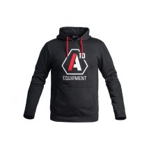 Hoodie A10 Noir Logos Blanc / Rouge - A10 Equipment - Taille L - Vet Sécurité