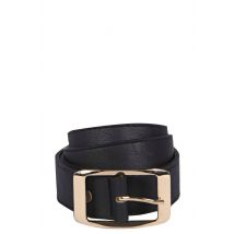 boohoo Femmes Ceinture Boyfriend Épaisse a Boucle Doree | Noir | Taille: M/L