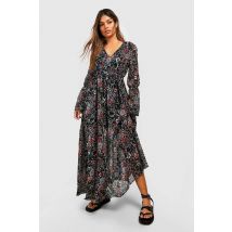 Gabriella Bohème Robe Maxi À Détails Noués - Noir - 38, Noir