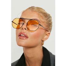 Lunettes De Soleil Aviateur Rétro - Noir - One Size, Noir