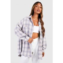 Chemise À Carreaux Oversize - Gris - 36, Gris