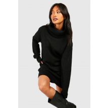 Robe Pull À Col Roulé Style Pêcheur - Noir - S, Noir